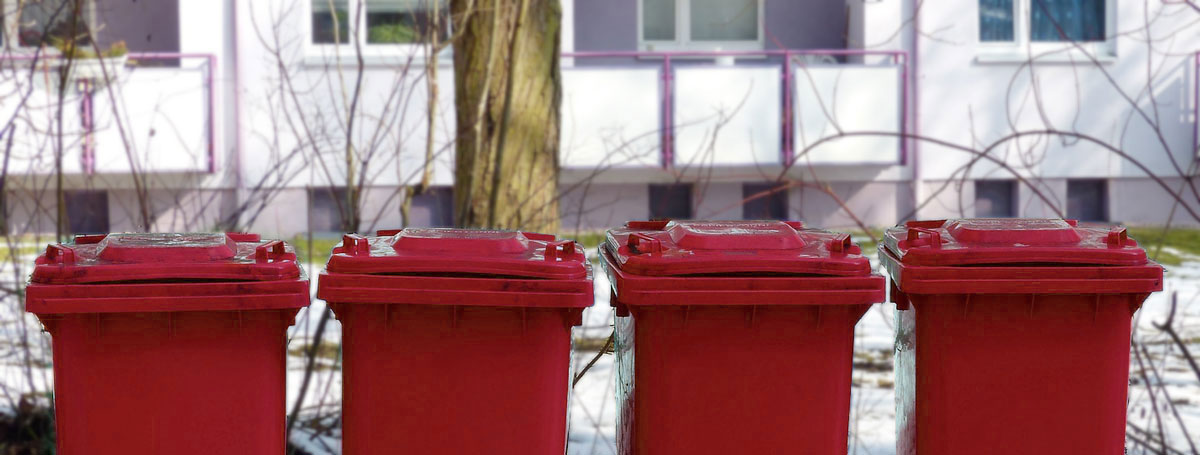 Harter's Disposal of MN Red Residential Trash Service carts